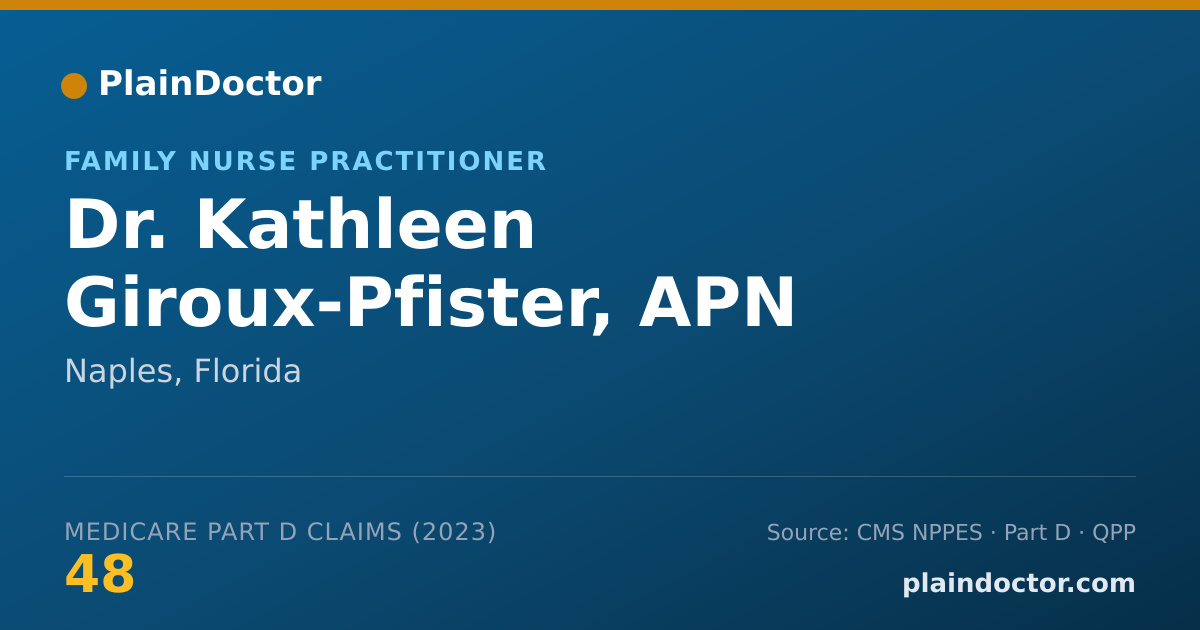 Shareable card for Kathleen Giroux-Pfister, APN - Family Nurse Practitioner, Naples, FL