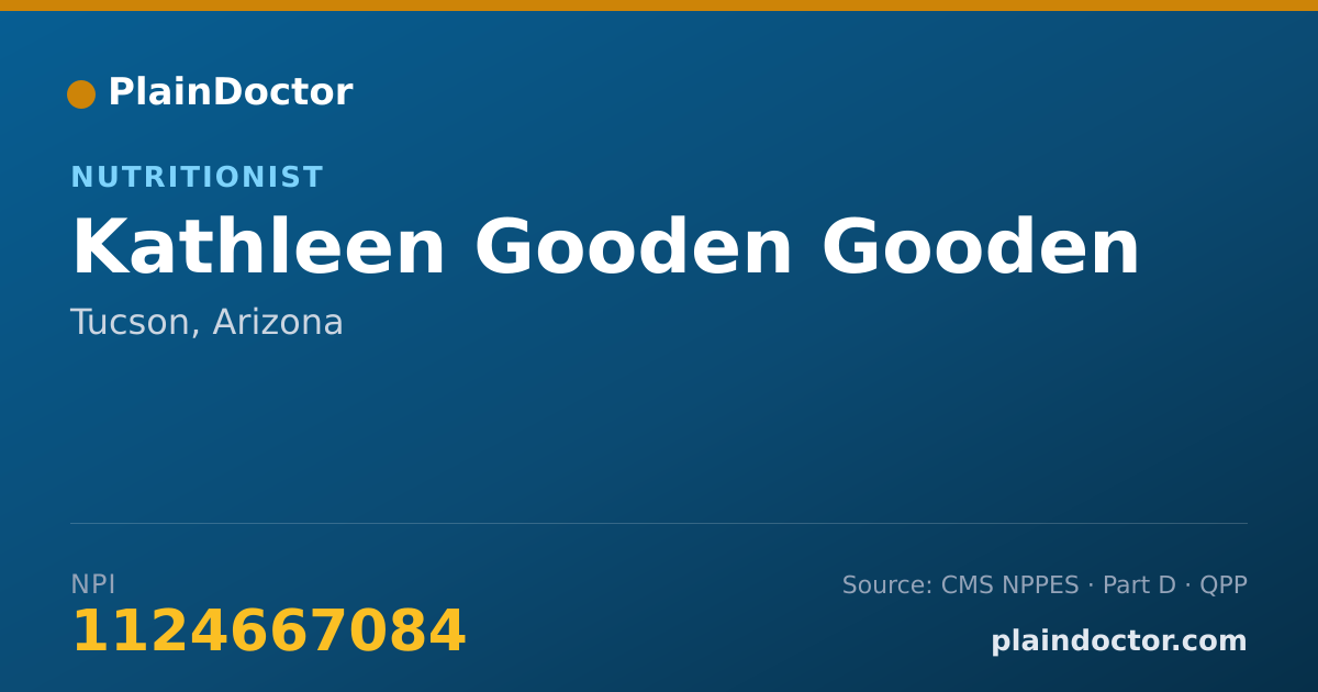 Shareable card for Kathleen Gooden Gooden - Nutritionist, Tucson, AZ