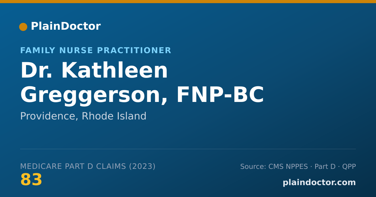 Shareable card for Kathleen Greggerson, FNP-BC - Family Nurse Practitioner, Providence, RI