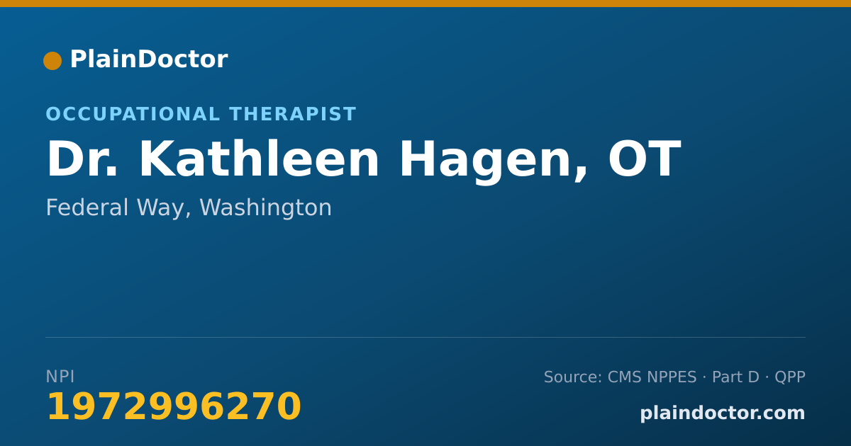 Shareable card for Kathleen Hagen, OT - Occupational Therapist, Federal Way, WA