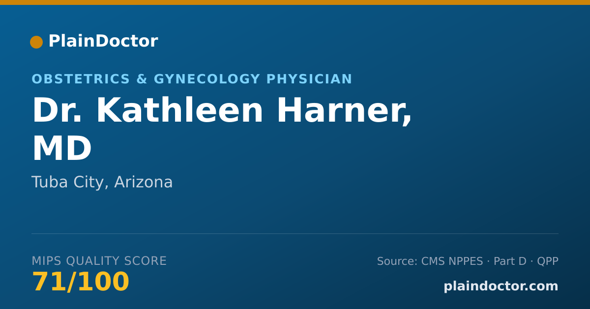 Shareable card for Kathleen Harner, MD - Obstetrics & Gynecology Physician, Tuba City, AZ