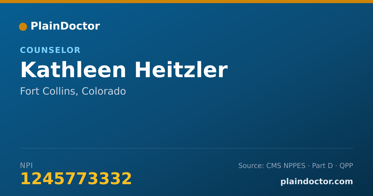 Shareable card for Kathleen Heitzler - Counselor, Fort Collins, CO