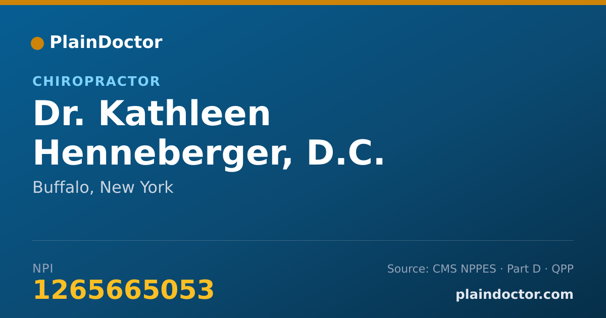 Shareable card for Kathleen Henneberger, D.C. - Chiropractor, Buffalo, NY