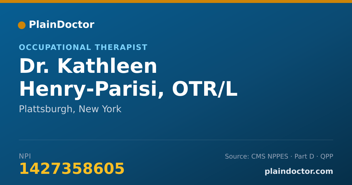 Shareable card for Kathleen Henry-Parisi, OTR/L - Occupational Therapist, Plattsburgh, NY