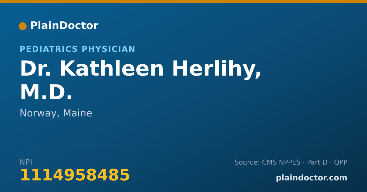 Shareable card for Kathleen Herlihy, M.D. - Pediatrics Physician, Norway, ME