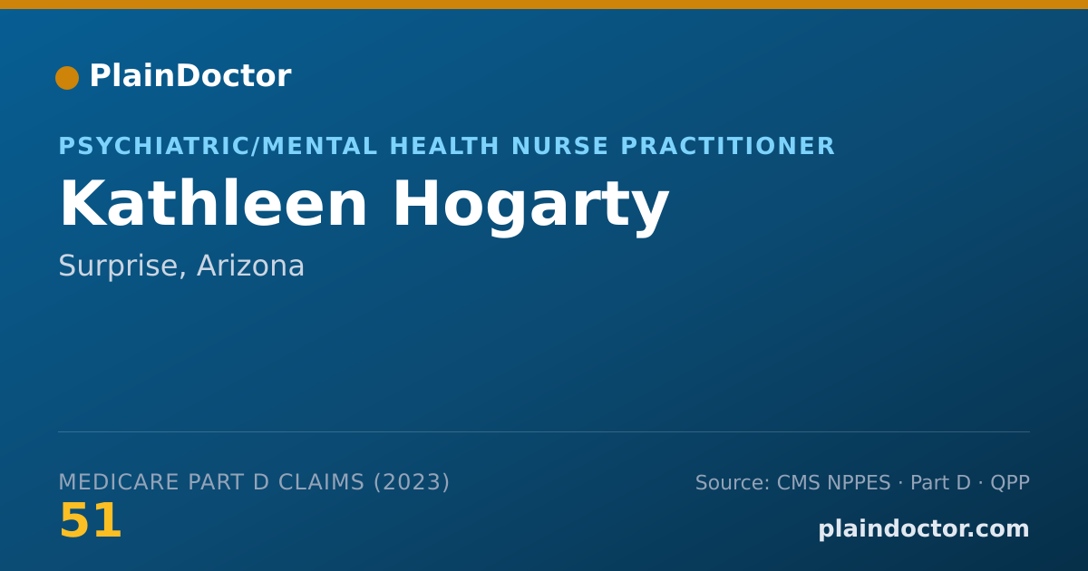 Shareable card for Kathleen Hogarty - Psychiatric/Mental Health Nurse Practitioner, Surprise, AZ