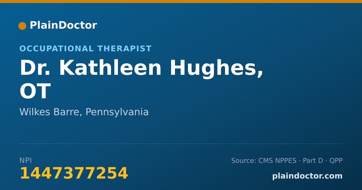 Shareable card for Kathleen Hughes, OT - Occupational Therapist, Wilkes Barre, PA