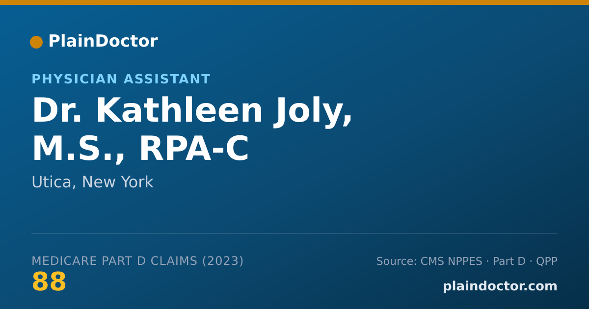 Shareable card for Kathleen Joly, M.S., RPA-C - Physician Assistant, Utica, NY
