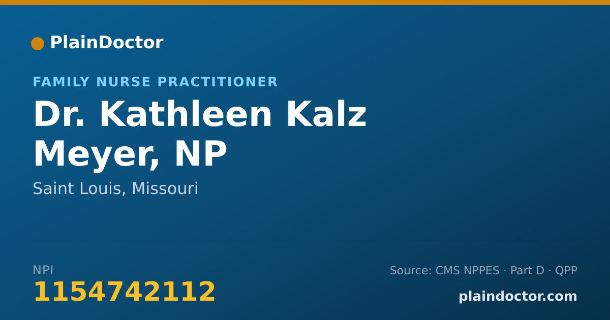 Shareable card for Kathleen Kalz Meyer, NP - Family Nurse Practitioner, Saint Louis, MO