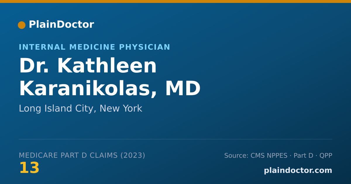 Shareable card for Kathleen Karanikolas, MD - Internal Medicine Physician, Long Island City, NY