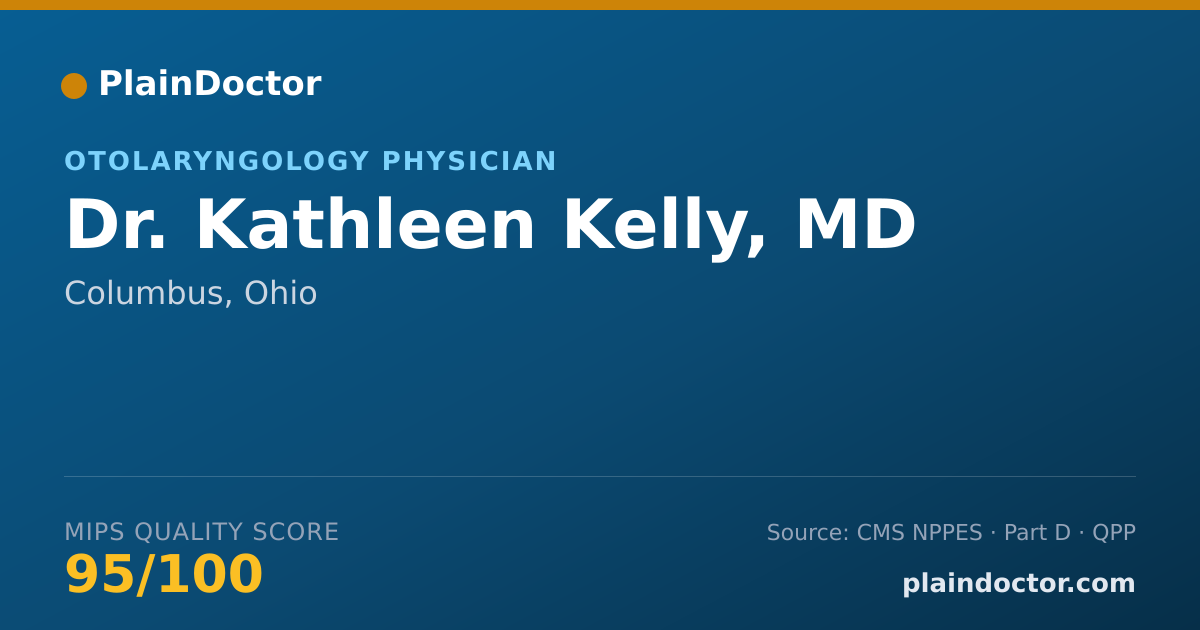 Shareable card for Kathleen Kelly, MD - Otolaryngology Physician, Columbus, OH