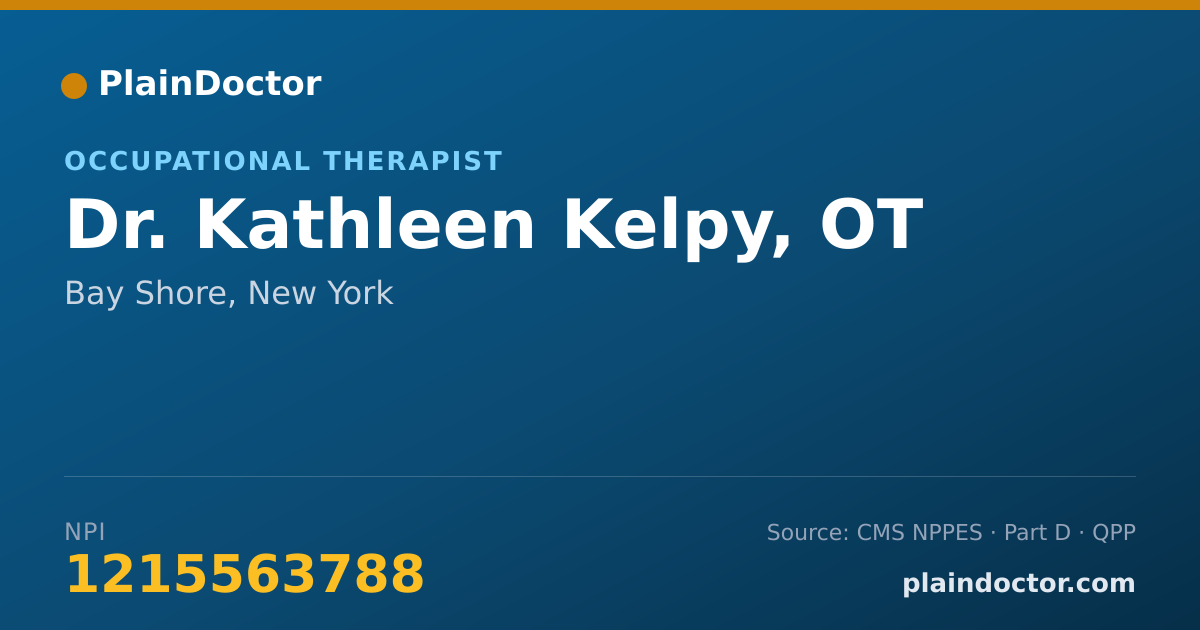 Shareable card for Kathleen Kelpy, OT - Occupational Therapist, Bay Shore, NY