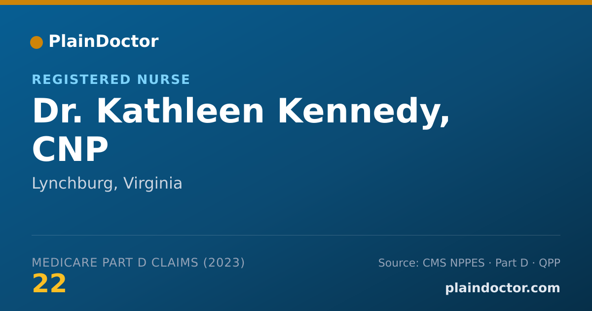 Shareable card for Kathleen Kennedy, CNP - Registered Nurse, Lynchburg, VA