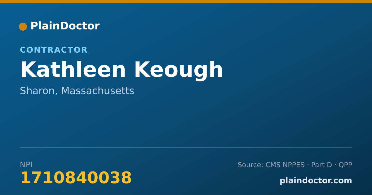 Shareable card for Kathleen Keough - Contractor, Sharon, MA
