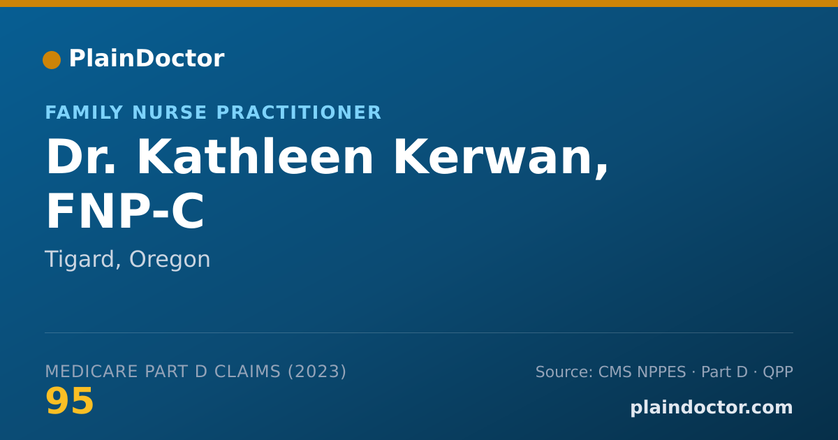 Shareable card for Kathleen Kerwan, FNP-C - Family Nurse Practitioner, Tigard, OR