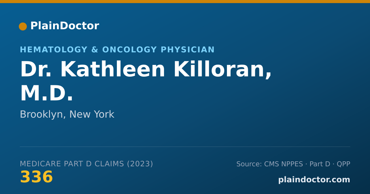 Shareable card for Kathleen Killoran, M.D. - Hematology & Oncology Physician, Brooklyn, NY