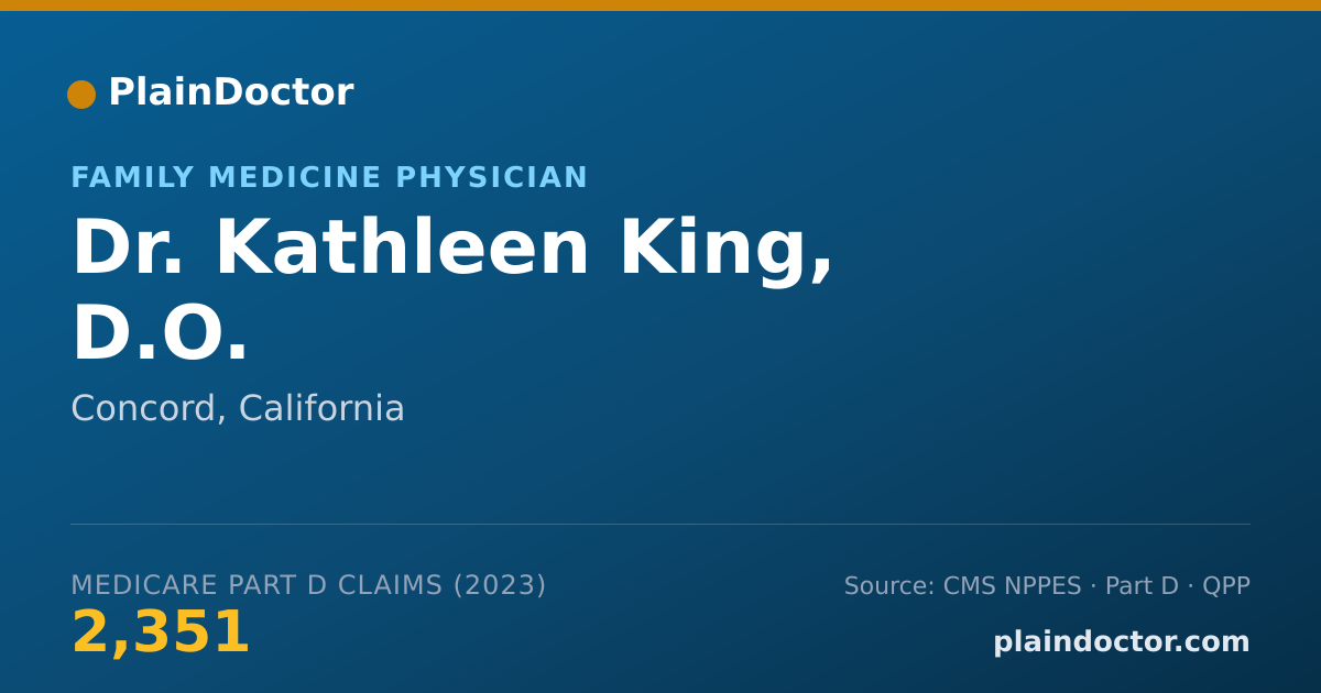 Shareable card for Kathleen King, D.O. - Family Medicine Physician, Concord, CA