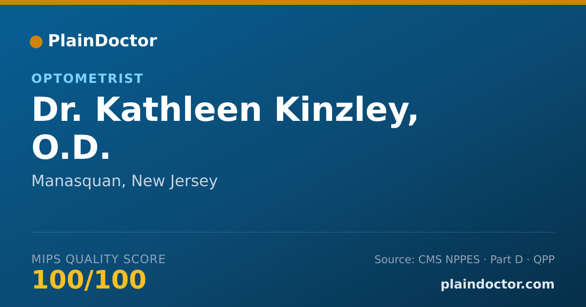 Shareable card for Kathleen Kinzley, O.D. - Optometrist, Manasquan, NJ