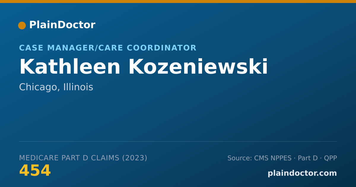 Shareable card for Kathleen Kozeniewski - Case Manager/Care Coordinator, Chicago, IL
