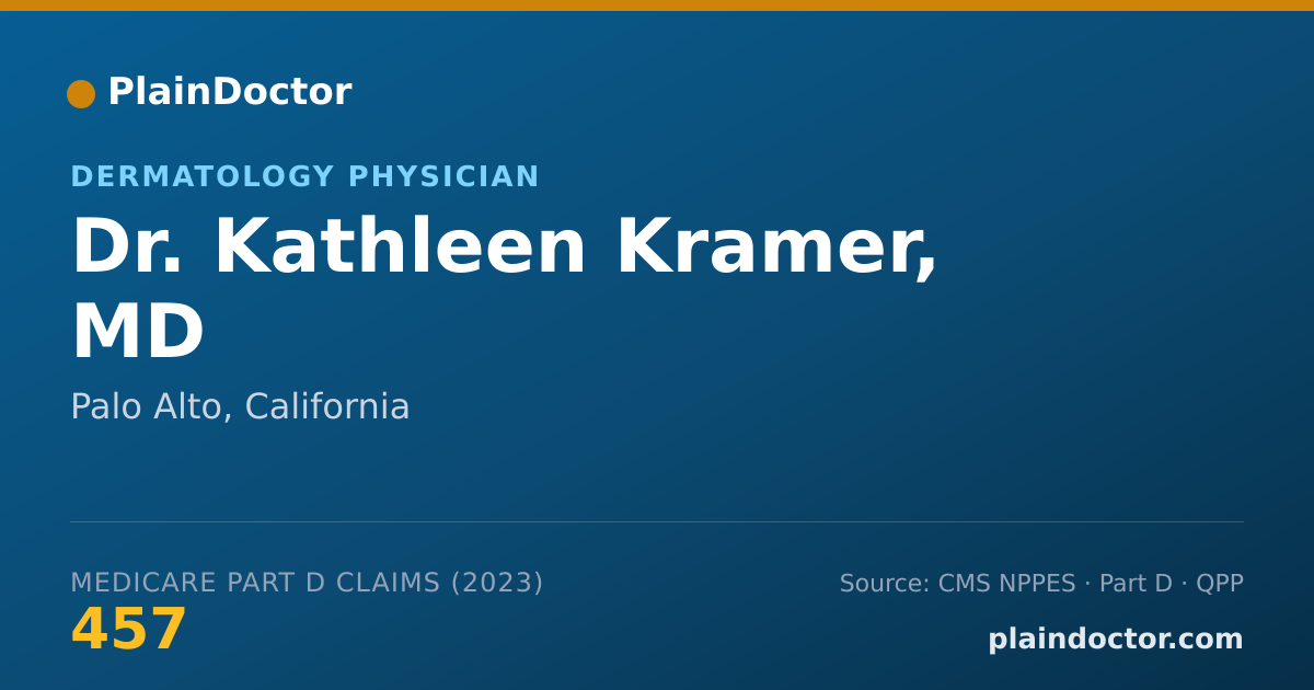 Shareable card for Kathleen Kramer, MD - Dermatology Physician, Palo Alto, CA