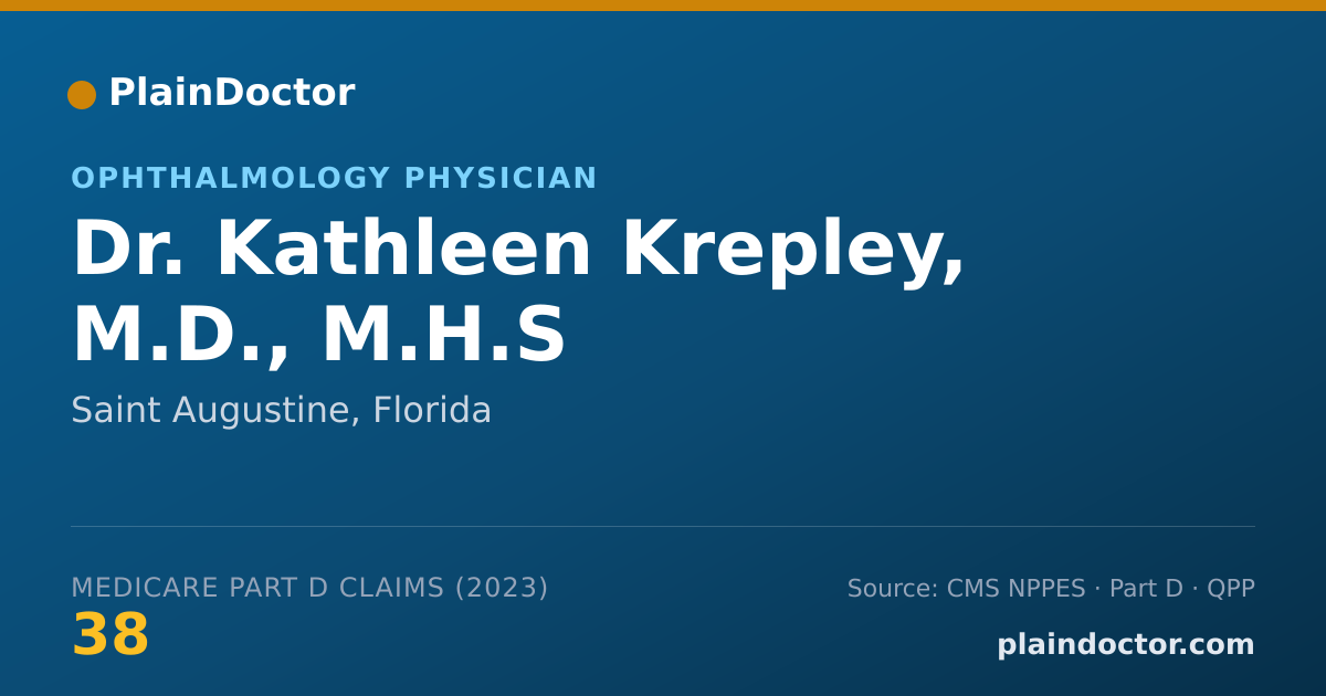 Shareable card for Kathleen Krepley, M.D., M.H.S - Ophthalmology Physician, Saint Augustine, FL