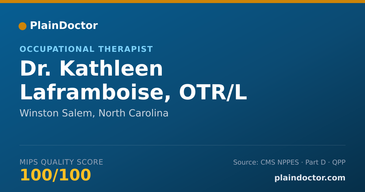Shareable card for Kathleen Laframboise, OTR/L - Occupational Therapist, Winston Salem, NC