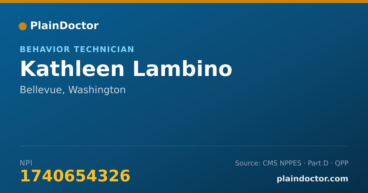 Shareable card for Kathleen Lambino - Behavior Technician, Bellevue, WA