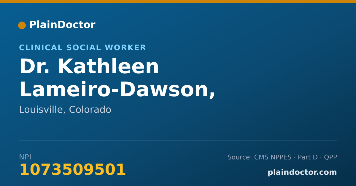 Shareable card for Kathleen Lameiro-Dawson, L.C.S.W. - Clinical Social Worker, Louisville, CO