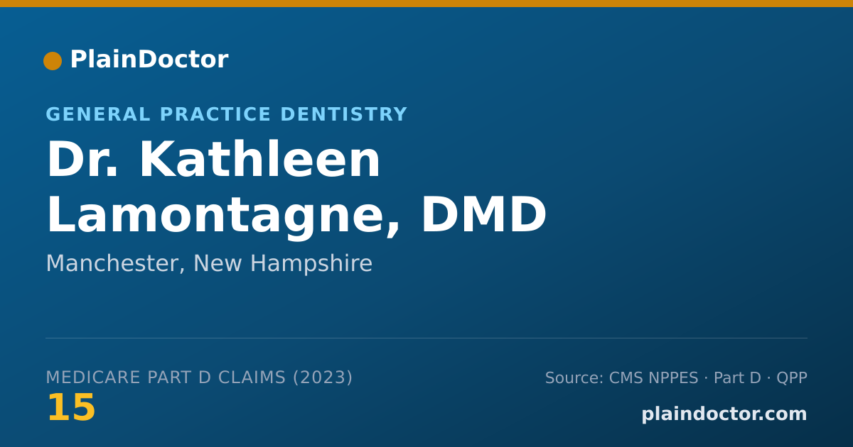 Shareable card for Kathleen Lamontagne, DMD - General Practice Dentistry, Manchester, NH