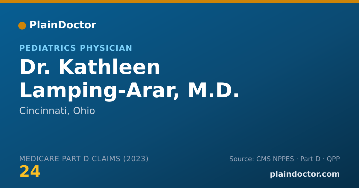Shareable card for Kathleen Lamping-Arar, M.D. - Pediatrics Physician, Cincinnati, OH