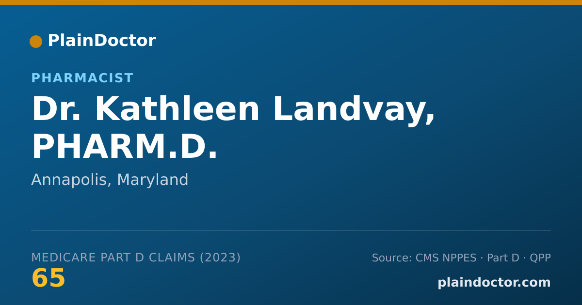 Shareable card for Kathleen Landvay, PHARM.D. - Pharmacist, Annapolis, MD