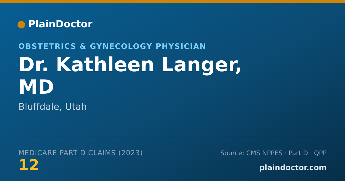 Shareable card for Kathleen Langer, MD - Obstetrics & Gynecology Physician, Bluffdale, UT