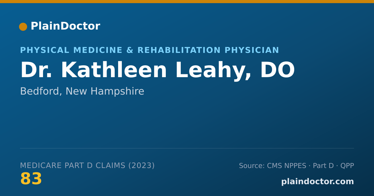 Shareable card for Kathleen Leahy, DO - Physical Medicine & Rehabilitation Physician, Bedford, NH
