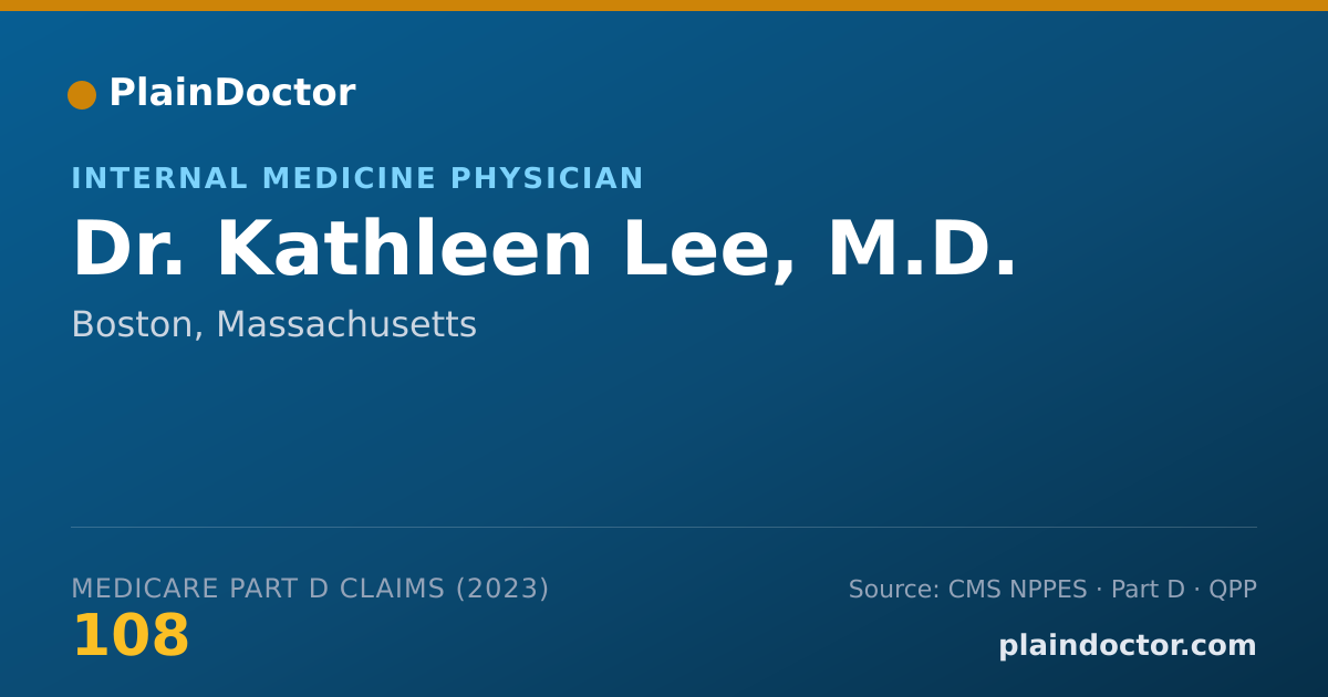 Shareable card for Kathleen Lee, M.D. - Internal Medicine Physician, Boston, MA