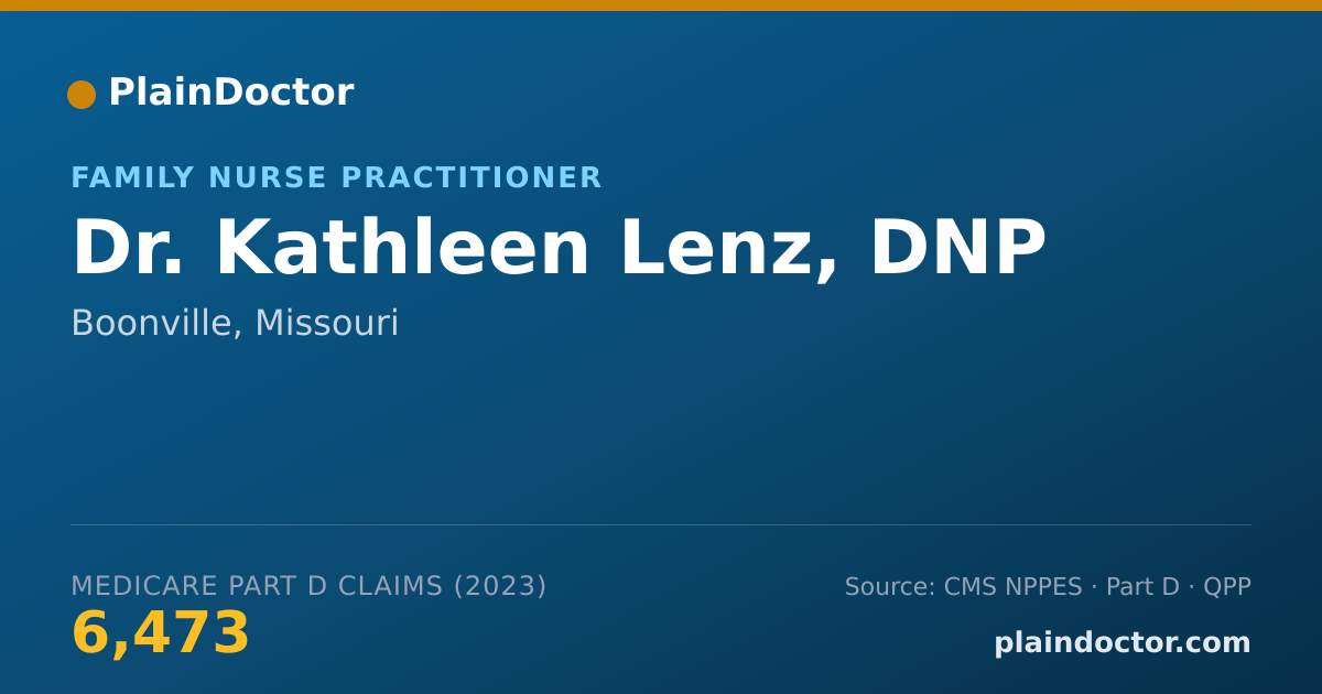 Shareable card for Kathleen Lenz, DNP - Family Nurse Practitioner, Boonville, MO