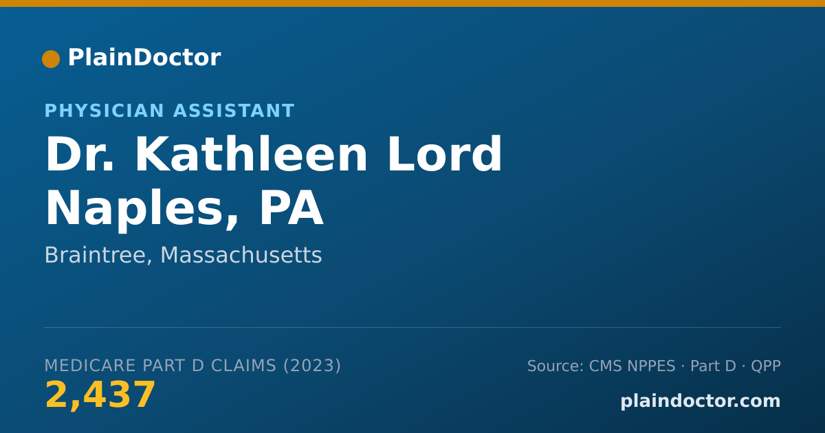 Shareable card for Kathleen Lord Naples, PA - Physician Assistant, Braintree, MA