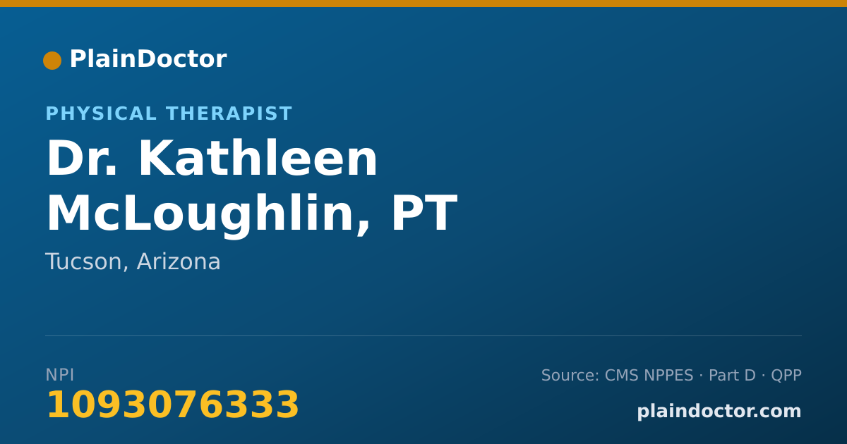 Shareable card for Kathleen McLoughlin, PT - Physical Therapist, Tucson, AZ