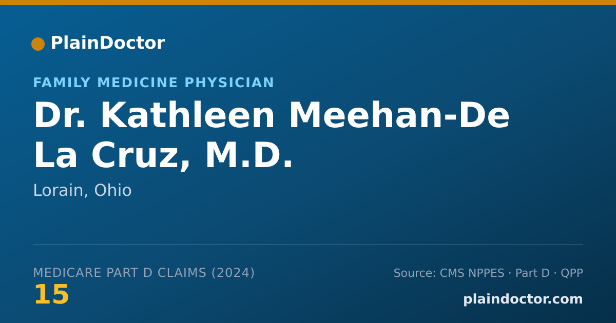 Shareable card for Kathleen Meehan-De La Cruz, M.D. - Family Medicine Physician, Lorain, OH