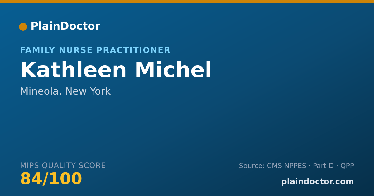 Shareable card for Kathleen Michel - Family Nurse Practitioner, Mineola, NY