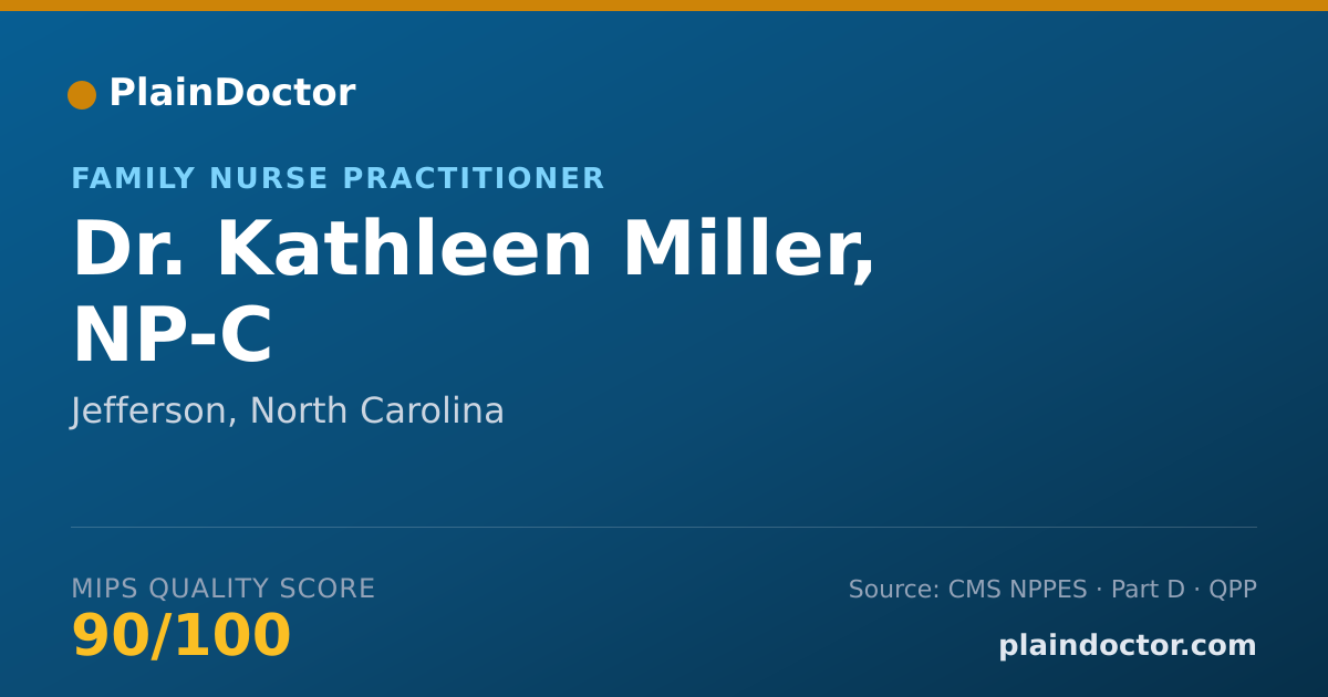 Shareable card for Kathleen Miller, NP-C - Family Nurse Practitioner, Jefferson, NC