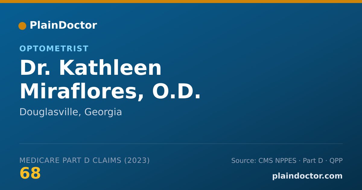 Shareable card for Kathleen Miraflores, O.D. - Optometrist, Douglasville, GA