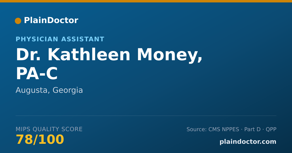 Shareable card for Kathleen Money, PA-C - Physician Assistant, Augusta, GA