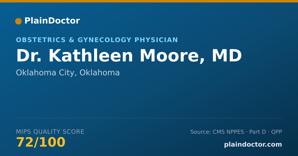 Shareable card for Kathleen Moore, MD - Obstetrics & Gynecology Physician, Oklahoma City, OK