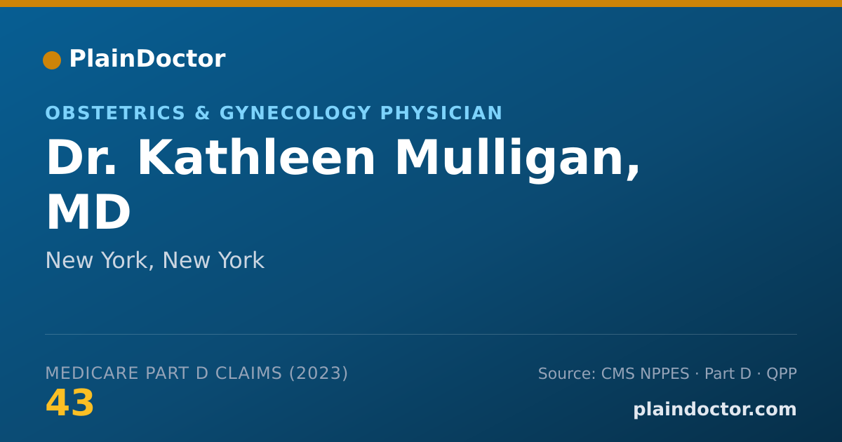 Shareable card for Kathleen Mulligan, MD - Obstetrics & Gynecology Physician, New York, NY