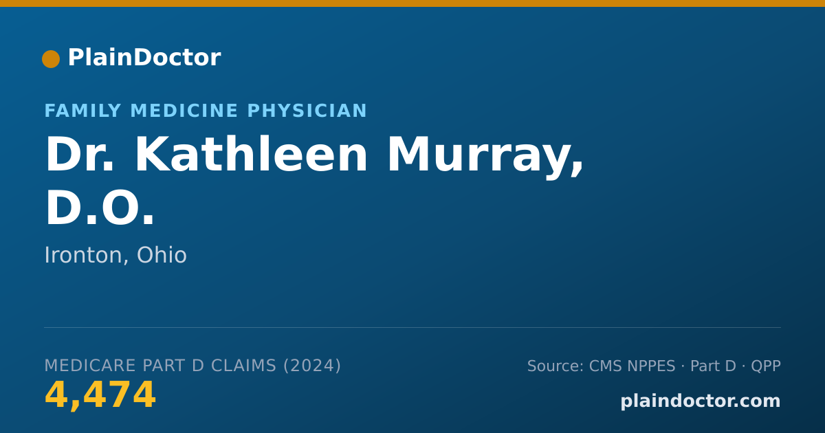 Shareable card for Kathleen Murray, D.O. - Family Medicine Physician, Ironton, OH