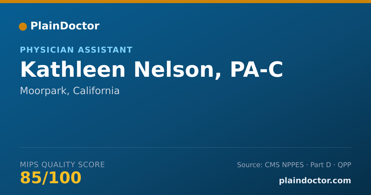 Shareable card for Kathleen Nelson, PA-C - Physician Assistant, Moorpark, CA