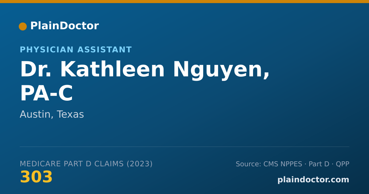 Shareable card for Kathleen Nguyen, PA-C - Physician Assistant, Austin, TX