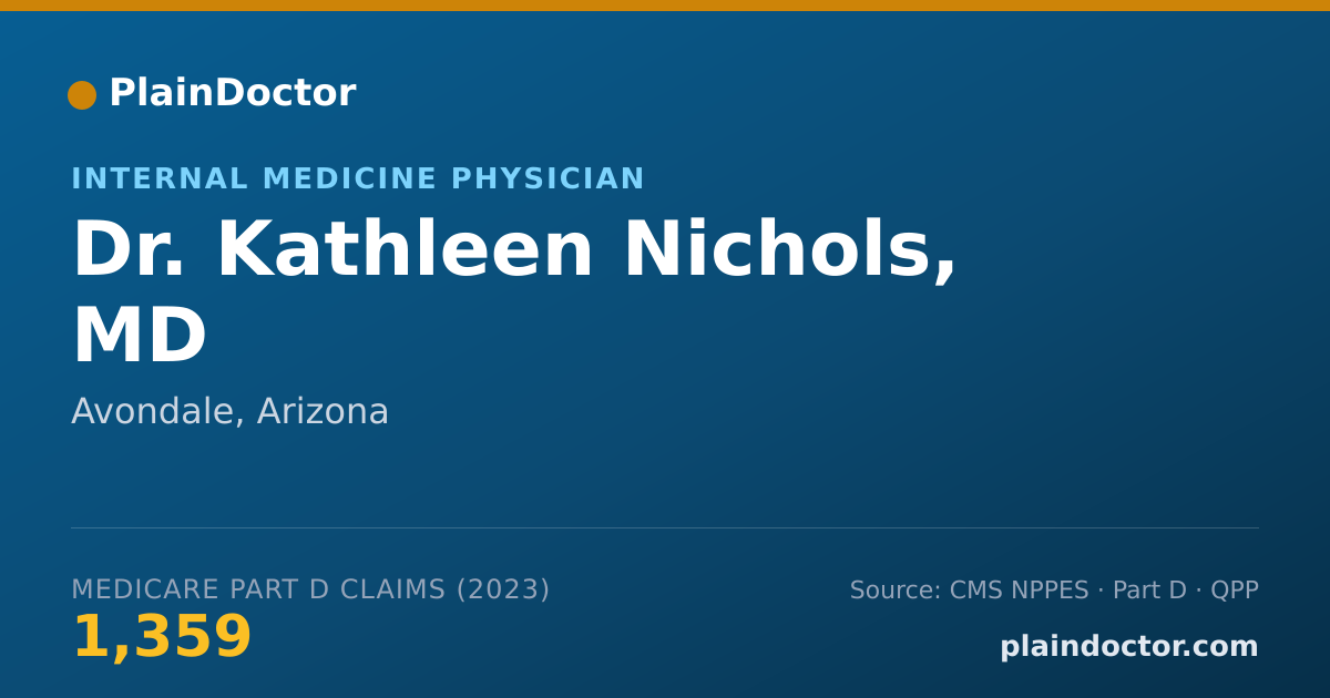 Shareable card for Kathleen Nichols, MD - Internal Medicine Physician, Avondale, AZ
