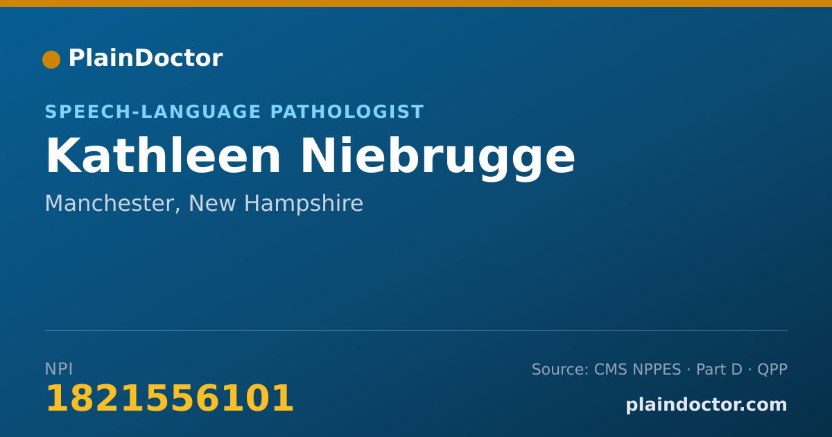 Shareable card for Kathleen Niebrugge - Speech-Language Pathologist, Manchester, NH