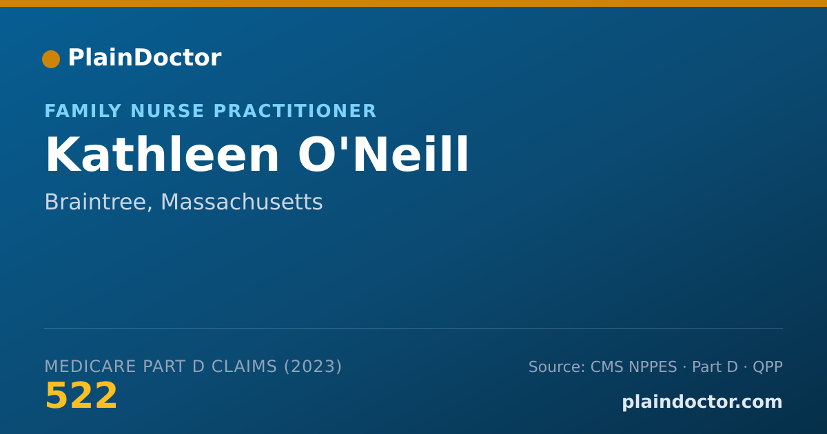 Shareable card for Kathleen O'Neill - Family Nurse Practitioner, Braintree, MA